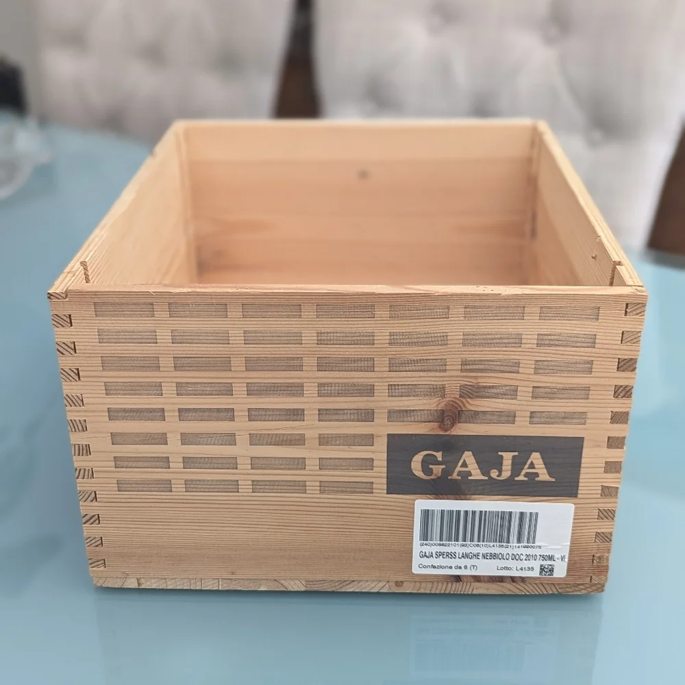 Wooden Wine Crate Storage Box, Italian Wine Box, Rustic Home Decor, Gaja